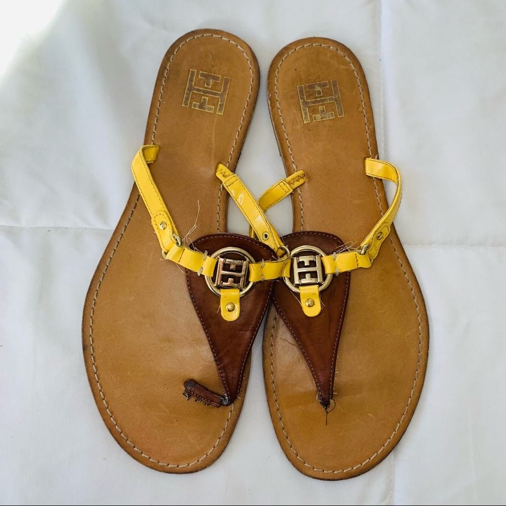 Tommy Hilfiger Yellow Thong Sandals